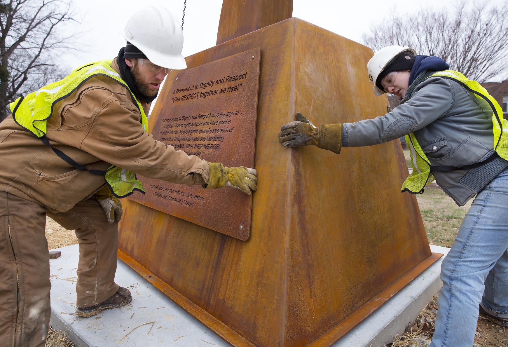 Greenway statue installation (copy) (copy)